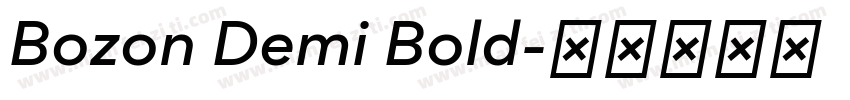 Bozon Demi Bold字体转换